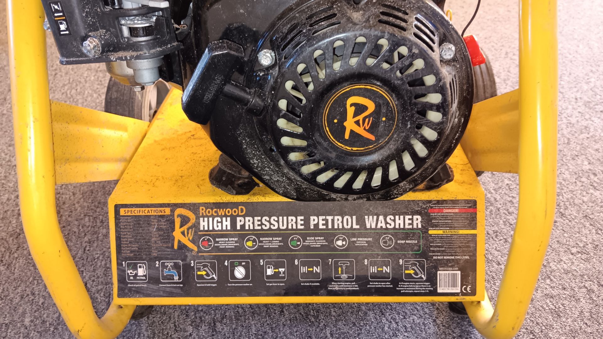 Rocwood High Pressure Petrol Washer – Located Twyford, OX17 - Image 3 of 4