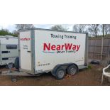 Ifor Williams BV105G 2,700kg twin axle enclosed box van trailer with awning, serial number