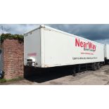 Donbur BV28BN Twin Axle 28,000kg tandem box trailer – Height 12’11” / 3.95m, length 12.4m, Year