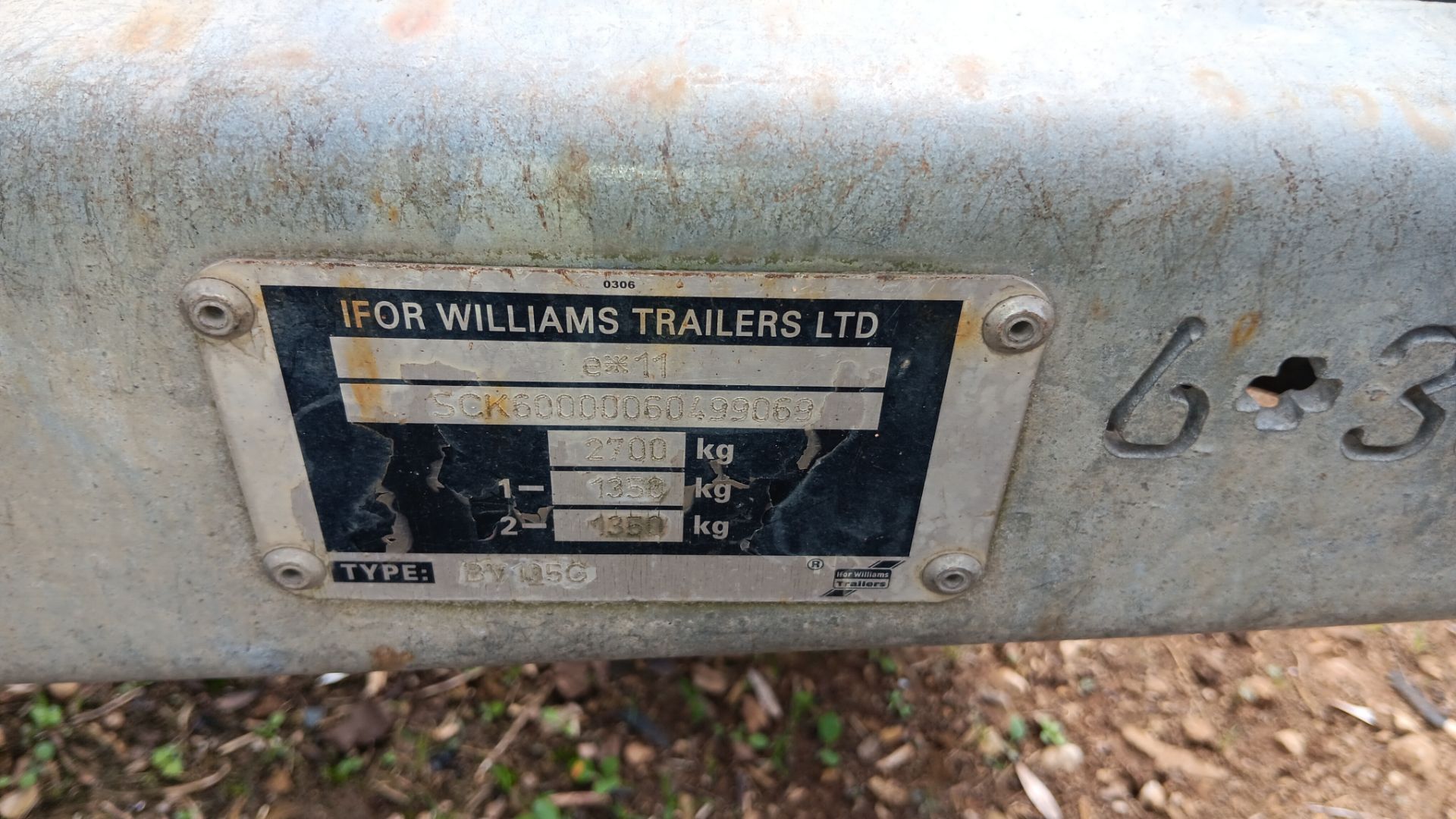 Ifor Williams BV105G 2,700kg twin axle enclosed box van trailer with awning, serial number - Image 11 of 15