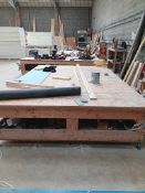 3600 x 2400mm timber mobile workbench