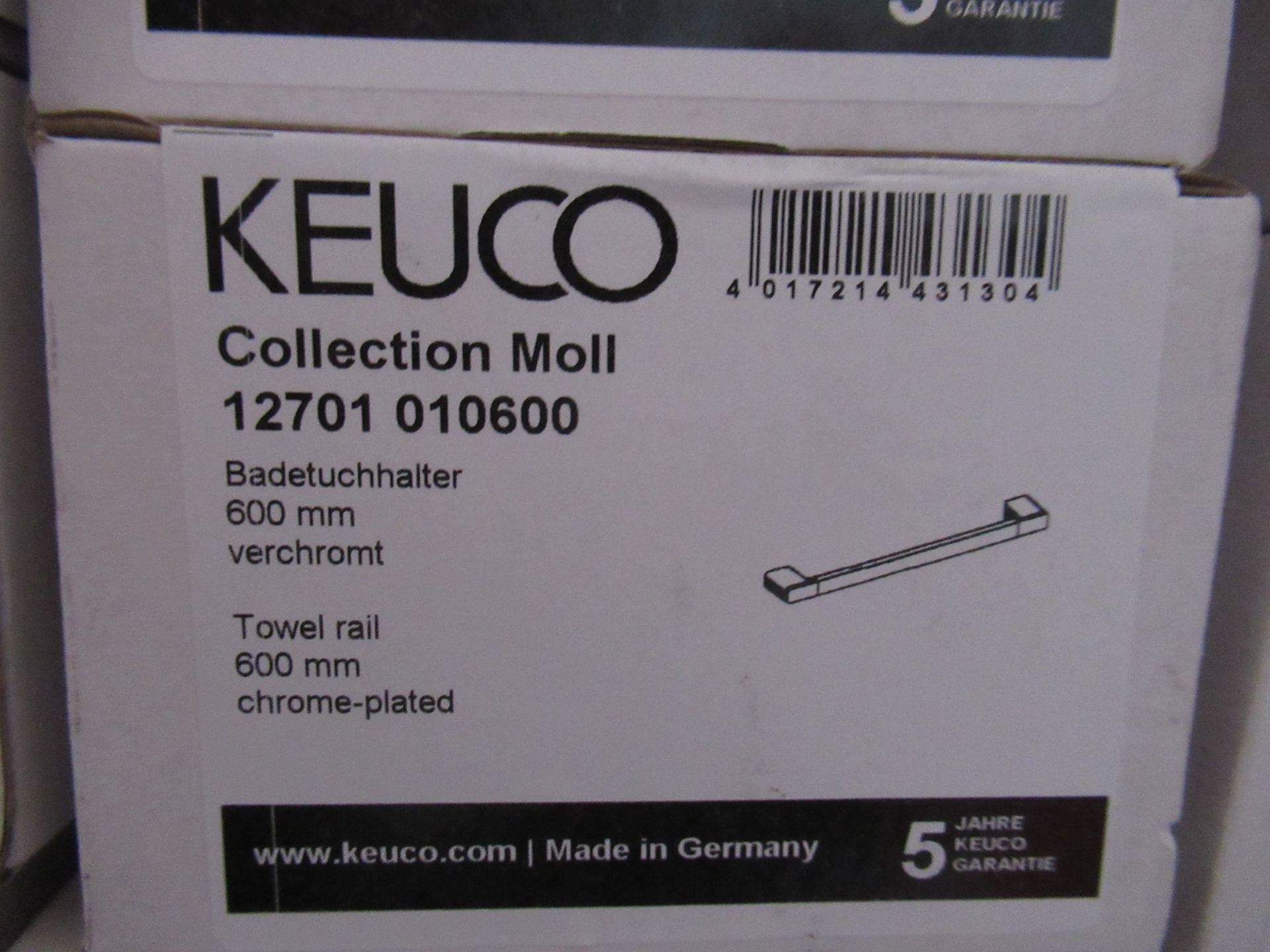 3 x Keuco Collection Moll Towel Rail Chrome Plated, P/N 12701-010600 - Bild 2 aus 2