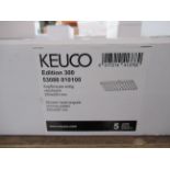 A Keuco Edition 300 Shower Head Angular Chrome Plated, P/N 53086-010100