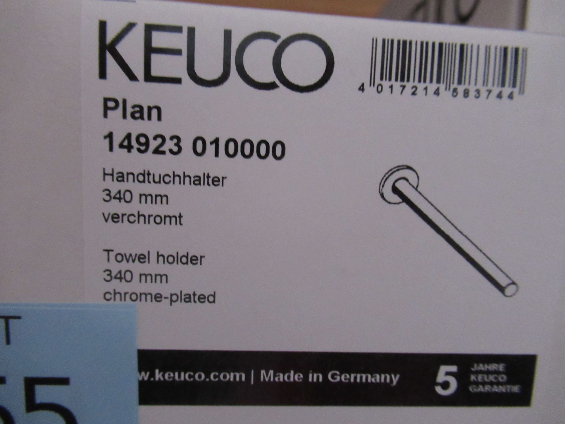 A Keuco Plan Towel Holder Chrome Plated, P/N 14923-010000 - Bild 2 aus 2