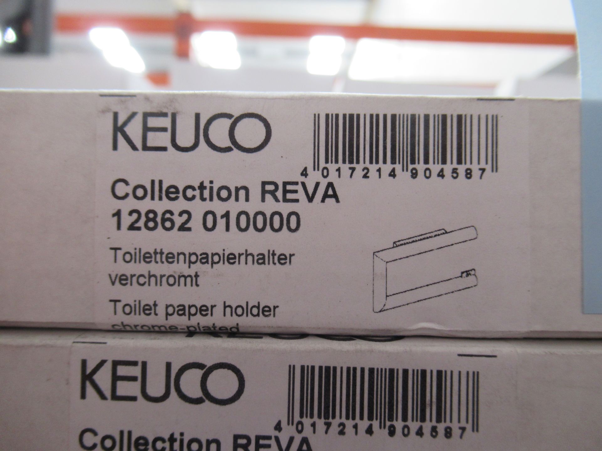 5 x Keuco Collection Reva Toilet Paper Holder, Chrome Plated, P/N 12862-010000