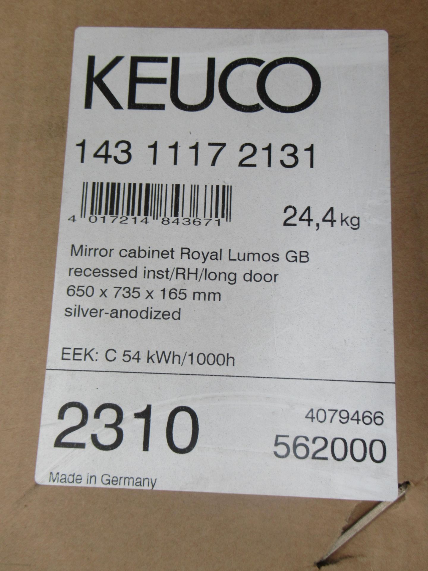 Keuco Royal Lumos LED Illuminated Recessed Mirror - Image 2 of 4