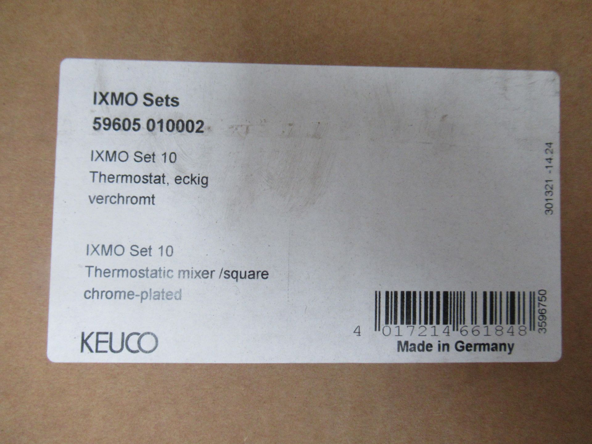 Keuco IXMO Shower Set 10. Thermostatic Mixer 2Ways with Square Rosettes (Chrome Plated) - Image 2 of 3