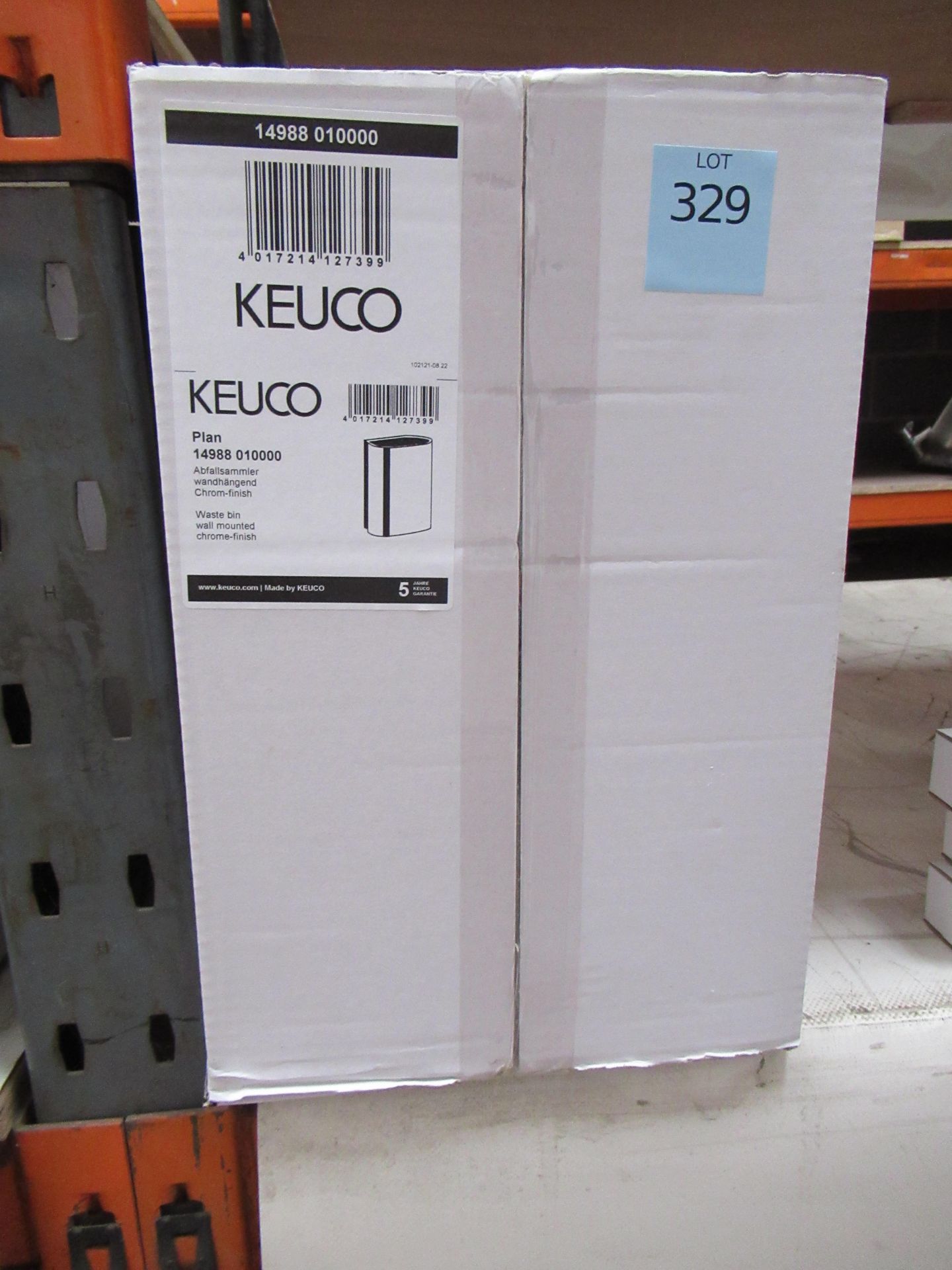 A Keuco Plan Waste Bin, Chrome Finish, P/N 14988-010000