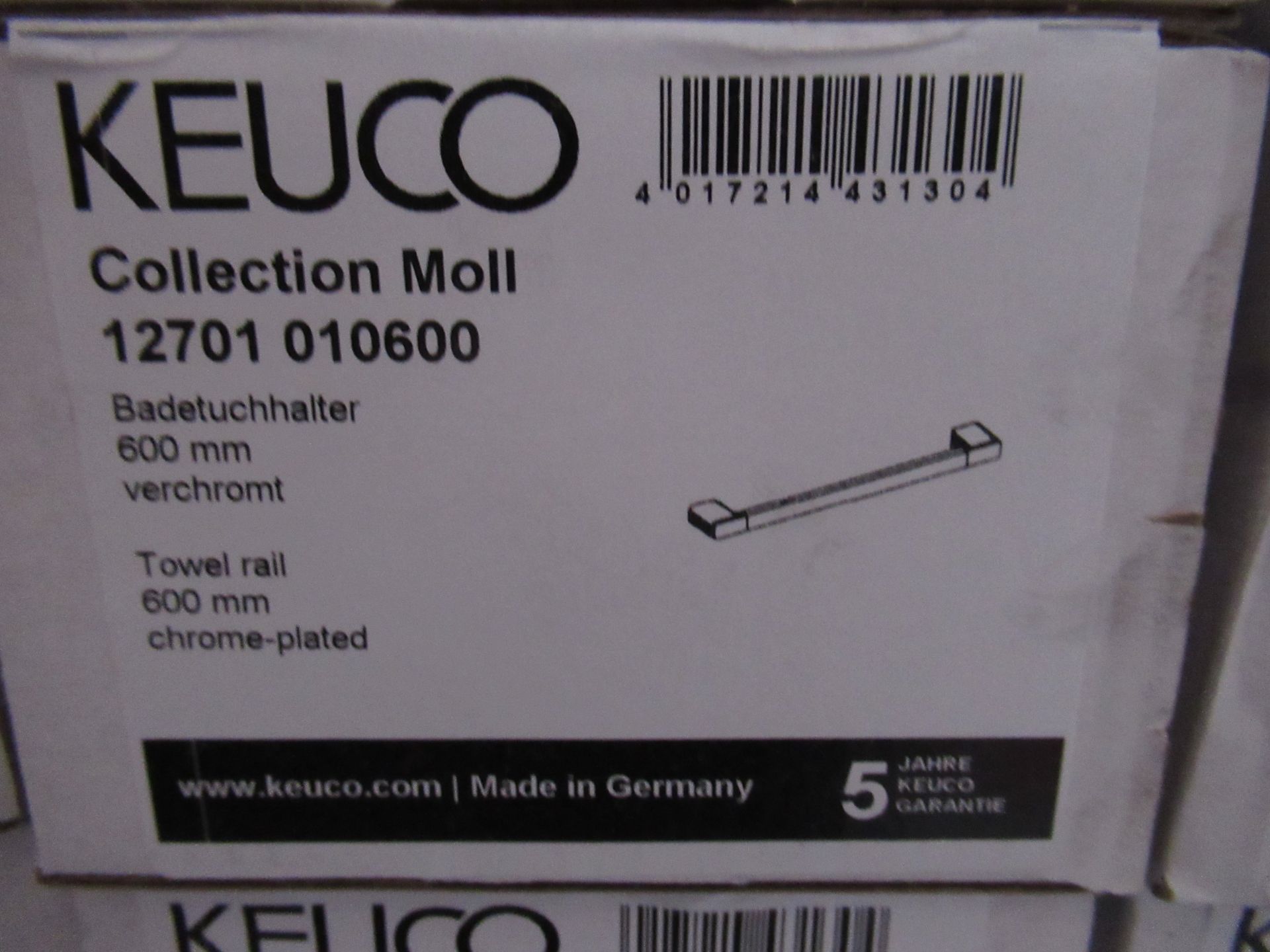 4 x Keuco Collection Moll Towel Rail Chrome Plated, P/N 12701-010600 - Bild 2 aus 2