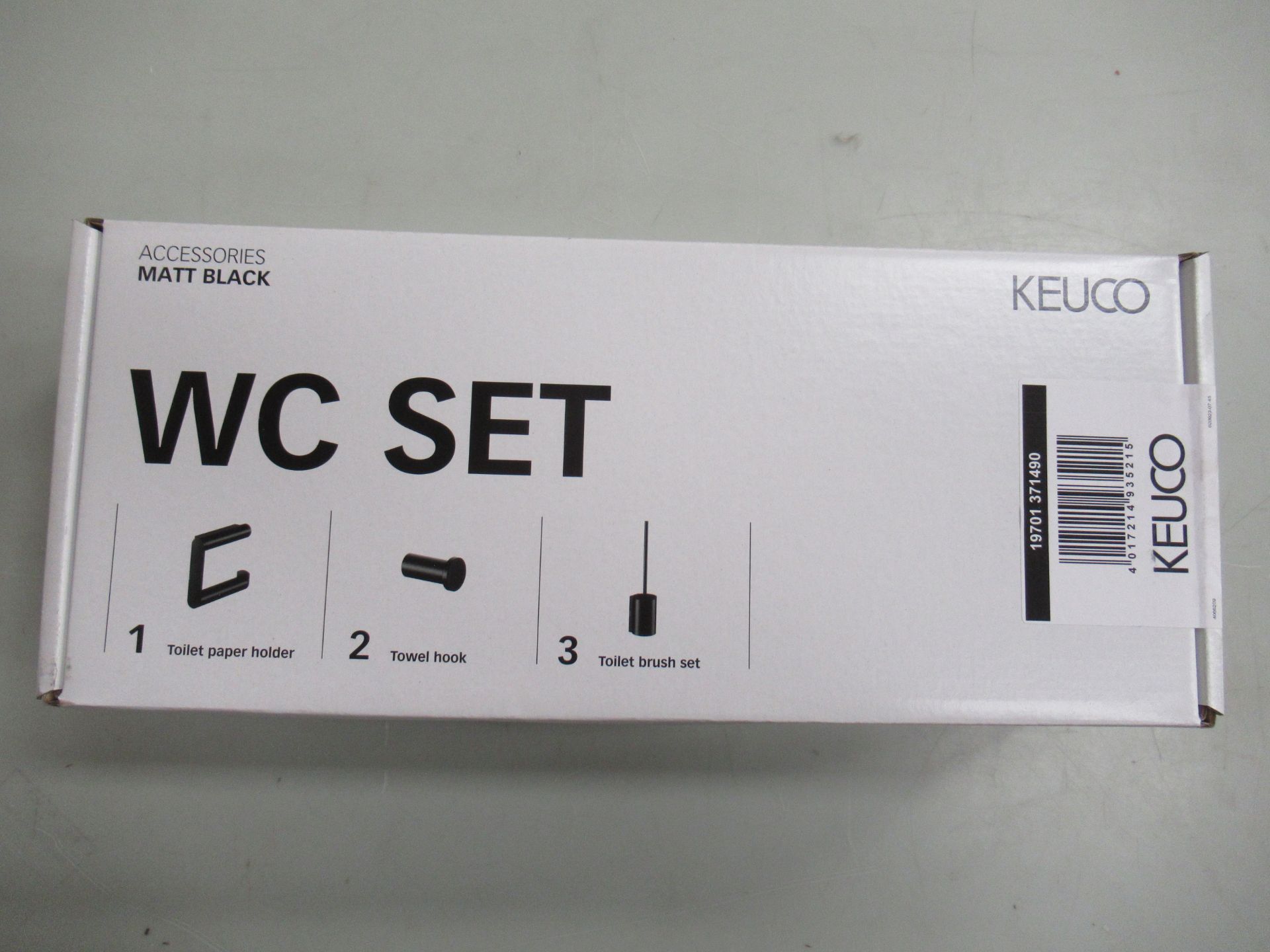 3 x Keuco W.C Set Black Matt, P/N 19701-371490