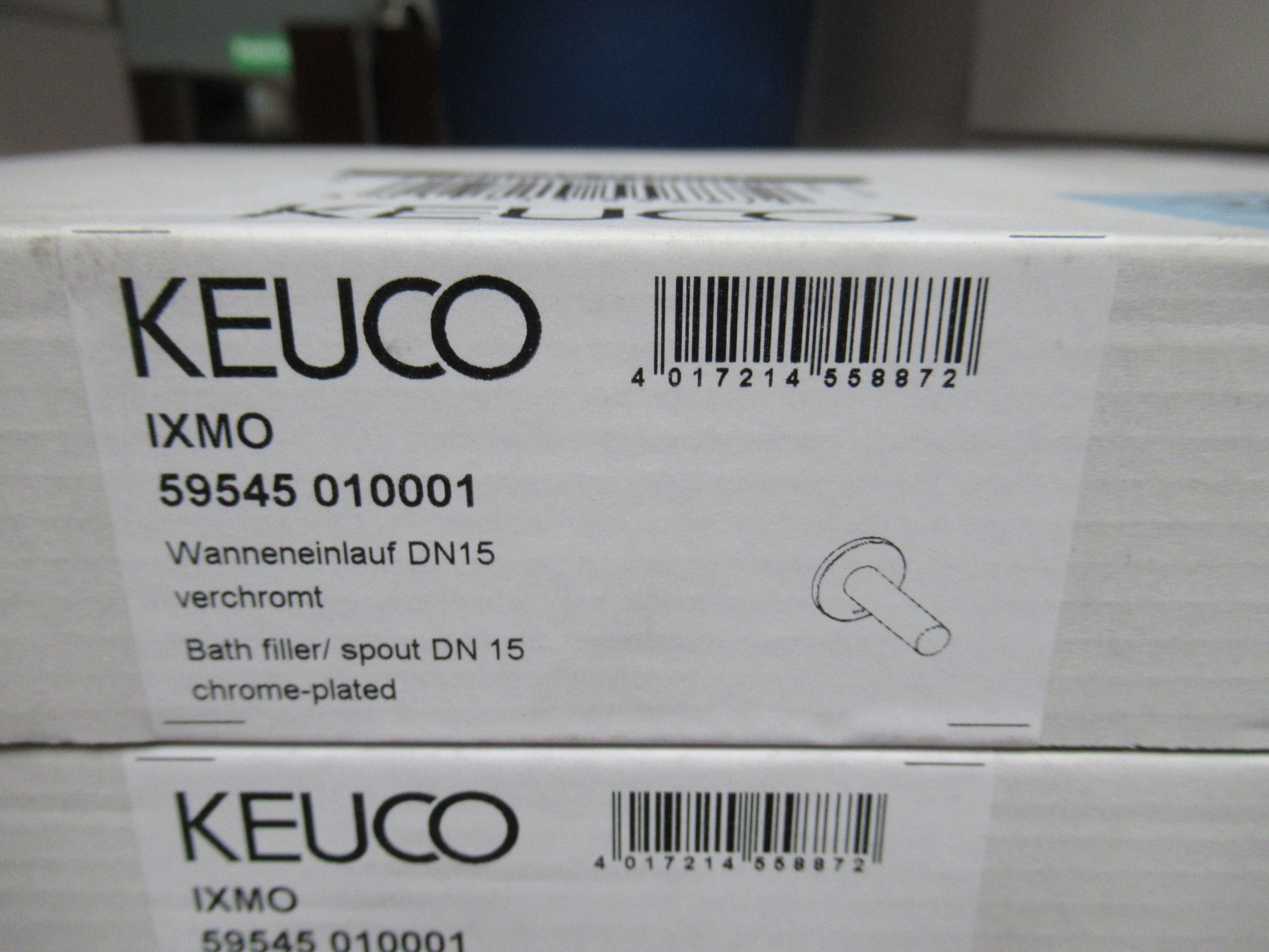 2 x Keuco IXMO Bath Filler Spout, Chrome Plated, P/N 59545-010001 - Image 2 of 2