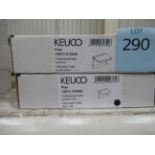 2 x Keuco Toilet Paper Holders ( 1 x Chrome Plated, 1 x Black Matt)