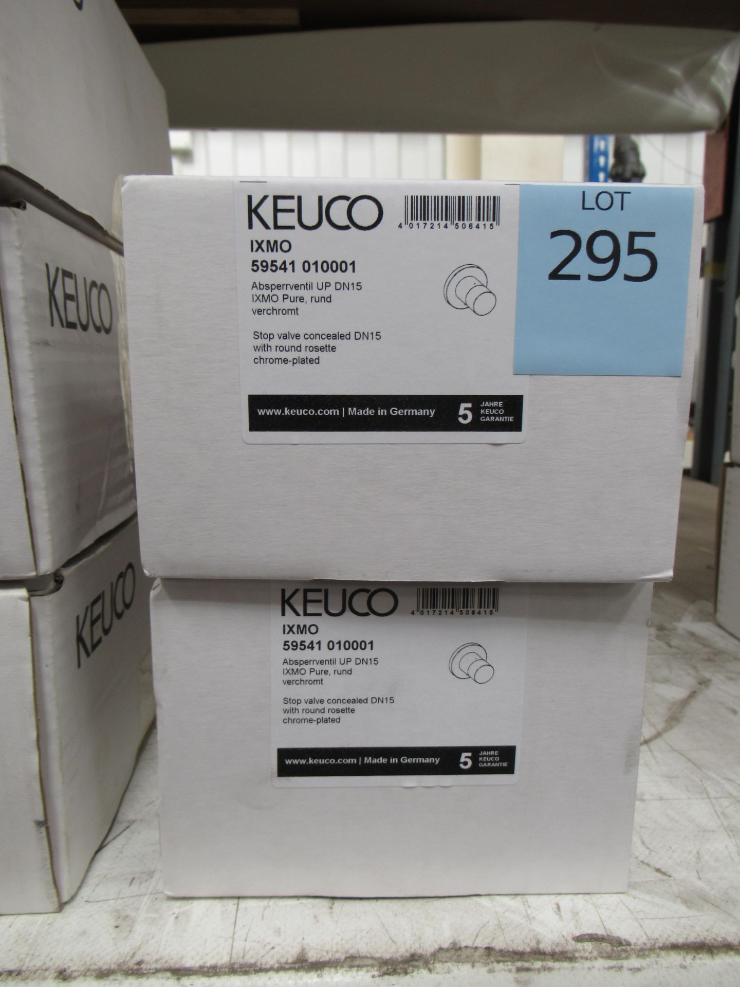 2 x Keuco IXMO Stop Valve Concealed, Chrome Plated, P/N 59541-010001