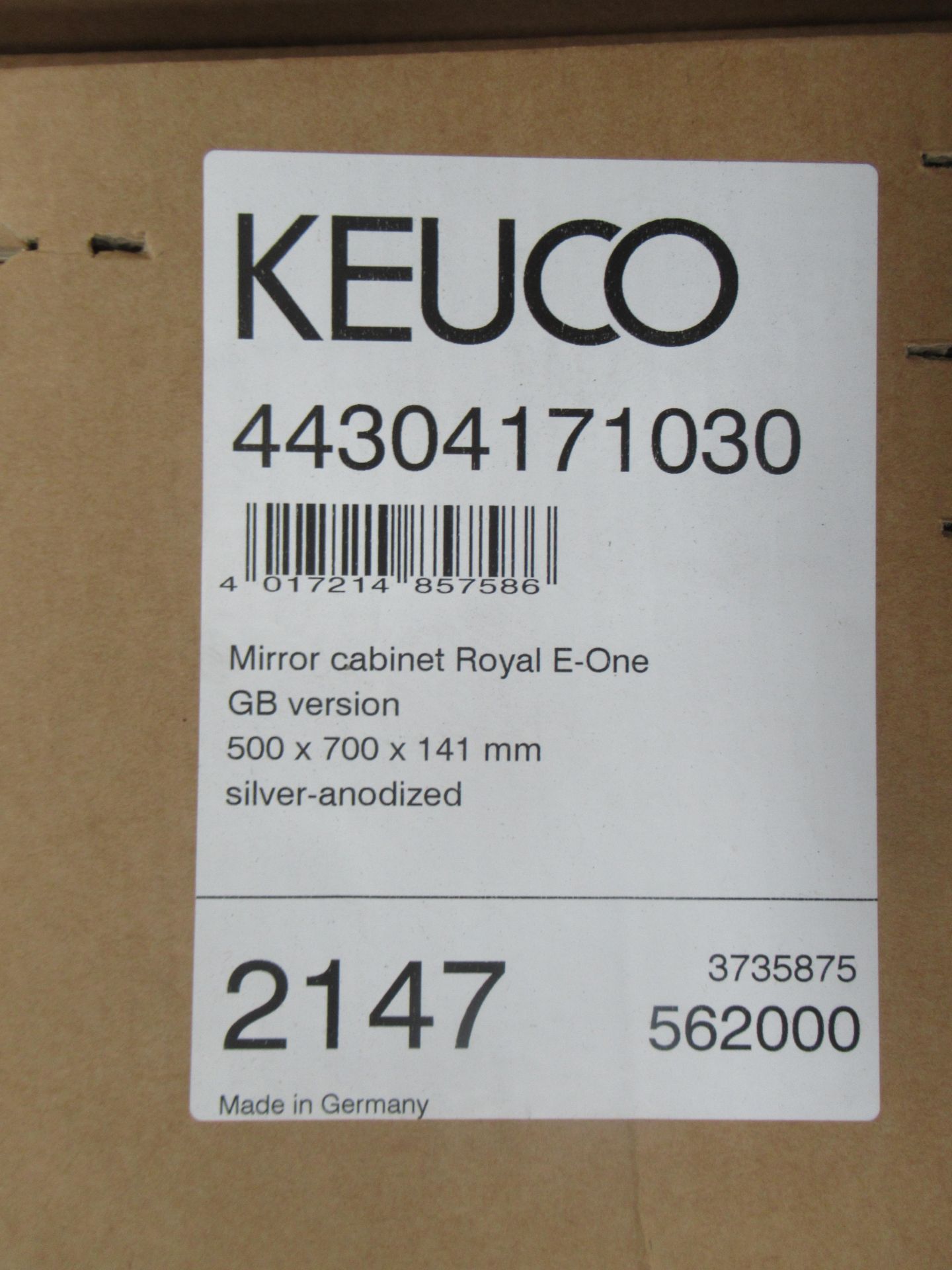 Keuco Royal E-One Mirror Cabinet - Image 2 of 4