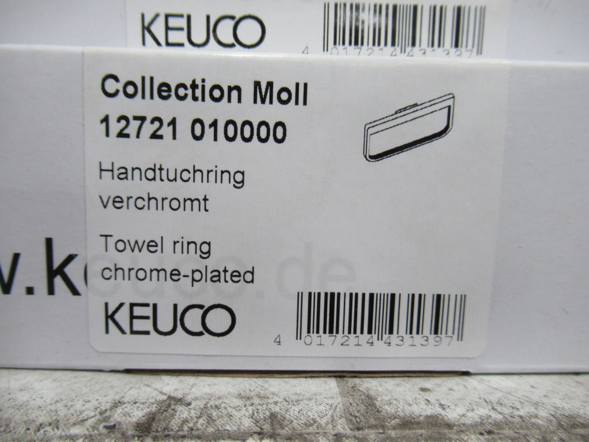 4 x Keuco Collection Moll Towel Rings, Chrome Plated, P/N 12721-010000 - Bild 2 aus 2