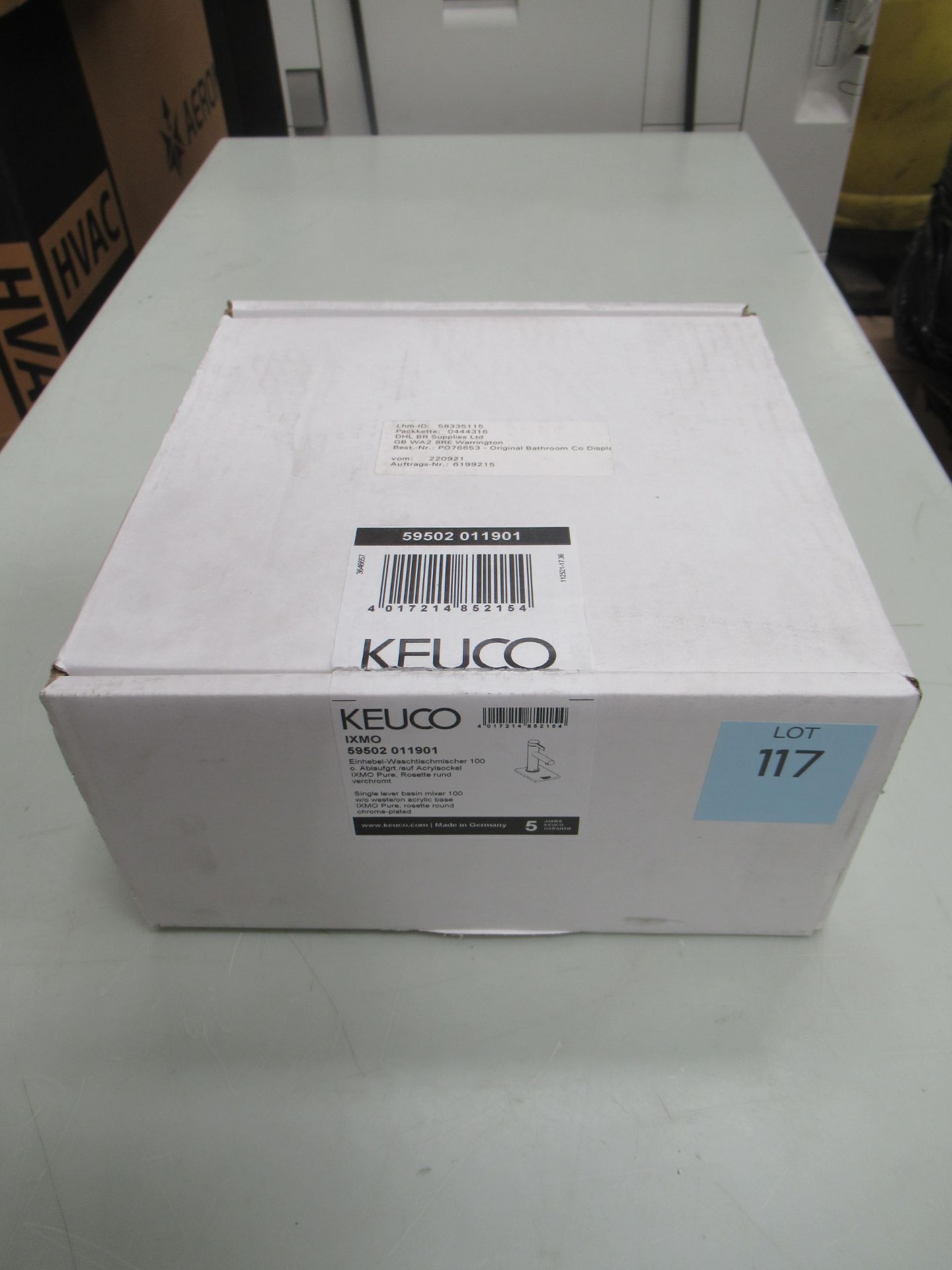 A Keuco IXMO Single Lever Basin Mixer 100-Tap, Chrome Plated, P/N 59502-011901