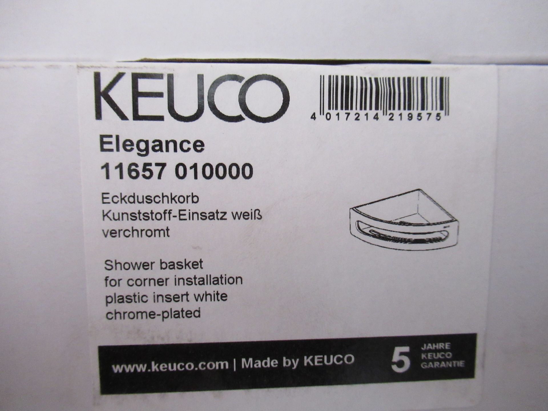 3 x Keuco Elegance Shower Basket, Chrome Plated, P/N 11657-010000 - Image 2 of 2