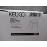 A Keuco Axess Bathroom Stool, Silver Anodised Black P/N 35082-170037
