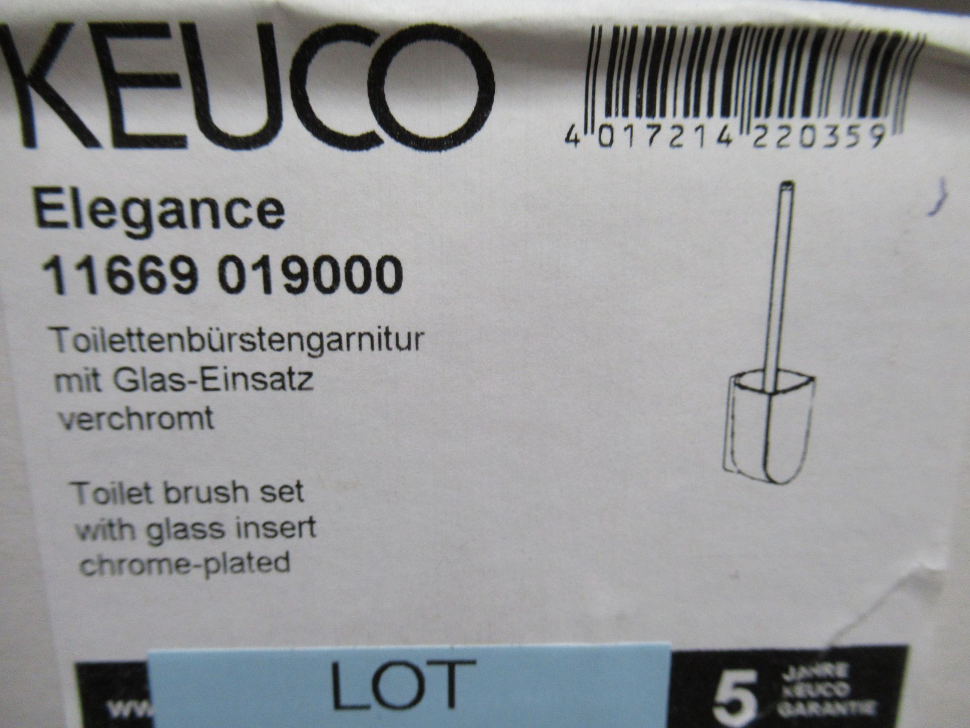 2 x Keuco Elegance Toilet Brush Set Chrome Plated, P/N 11669-019000 - Image 2 of 2