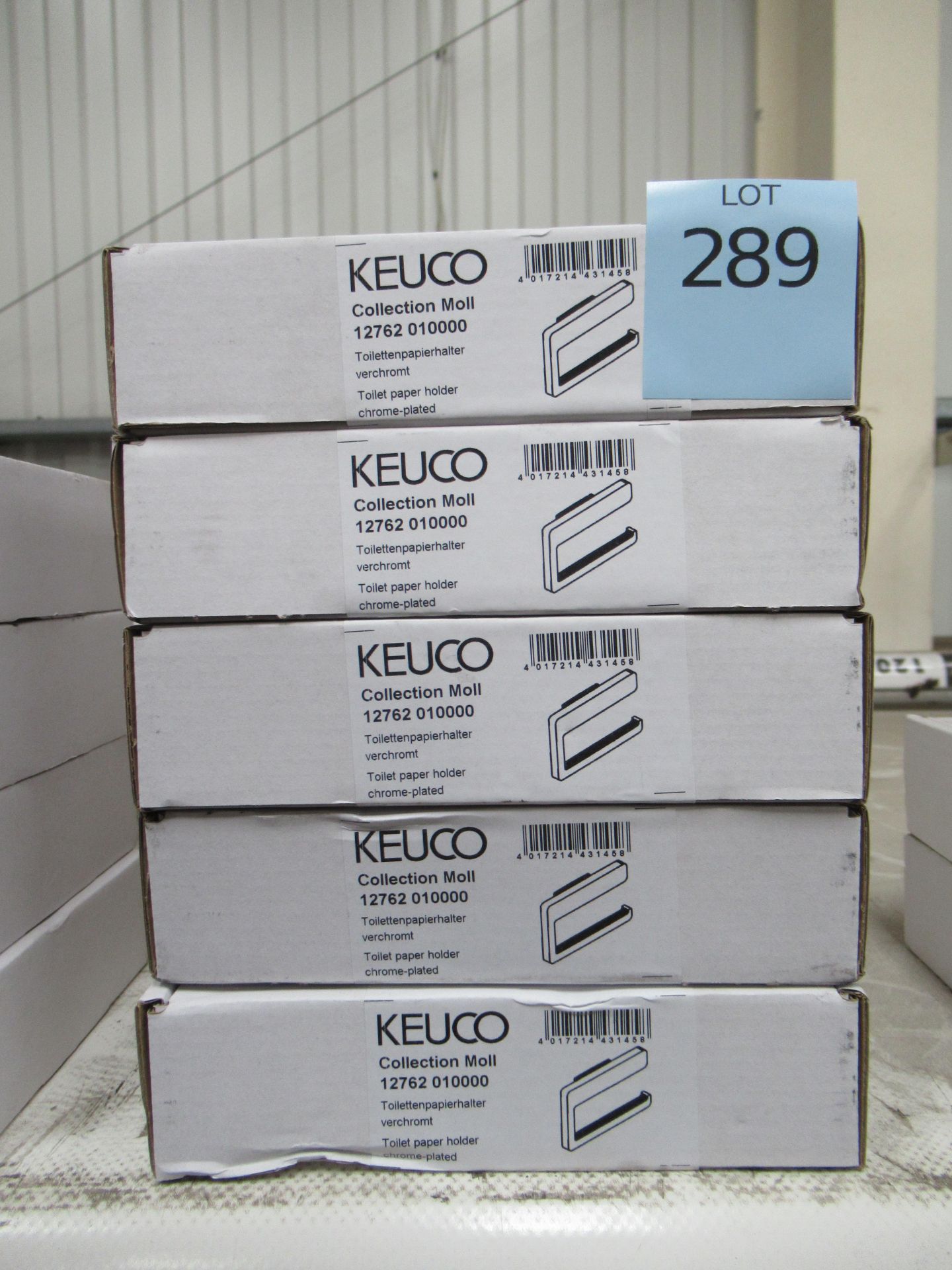 5 x Keuco Collection Moll Toilet Paper Holders Chrome Plated, P/N 12762-010000