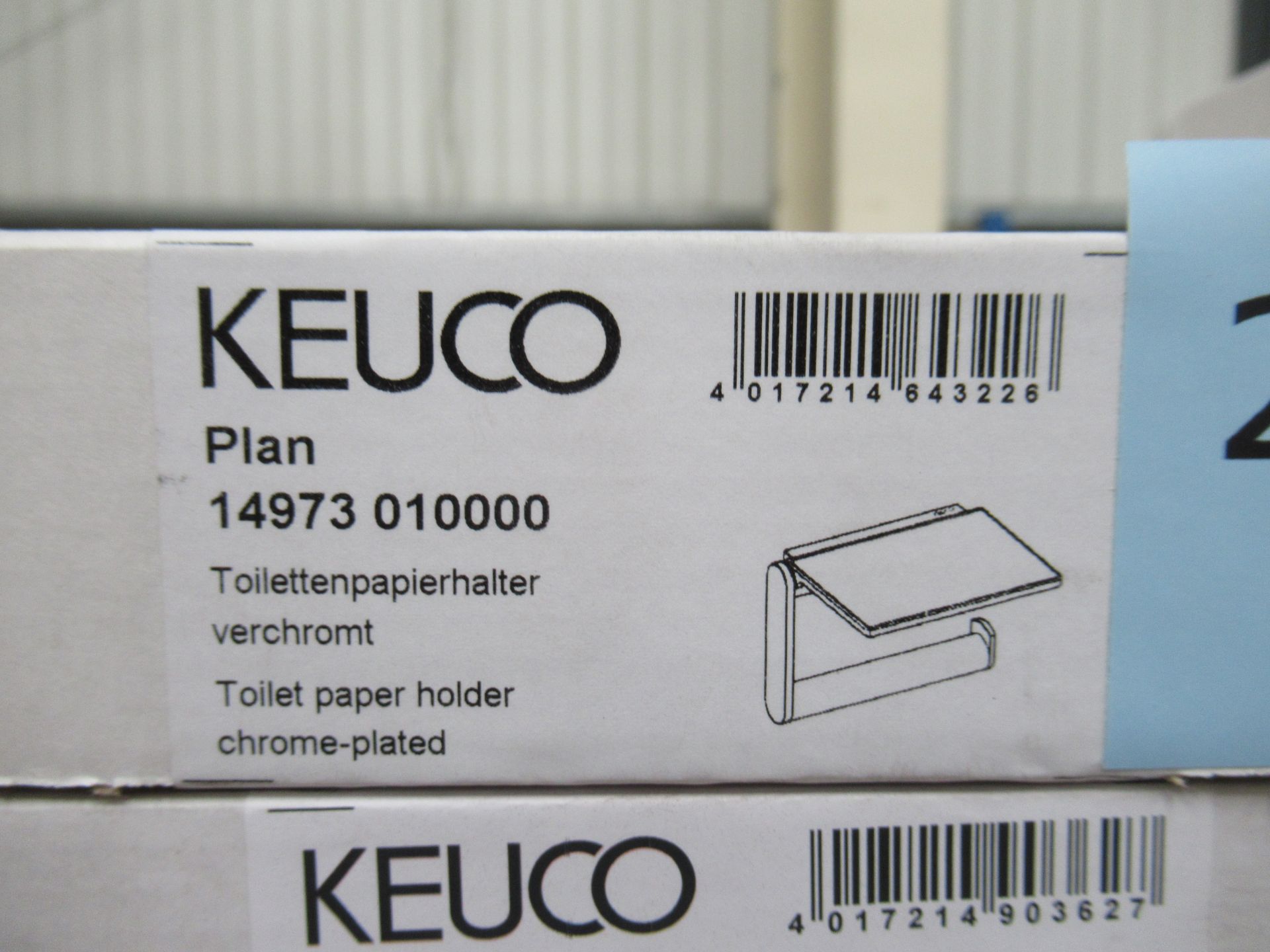2 x Keuco Toilet Paper Holders ( 1 x Chrome Plated, 1 x Black Matt) - Image 3 of 3