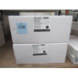 2 x Keuco Edition 400 thermostatic Mixer Sets Brushed Black Chrome, P/N 51553-131221