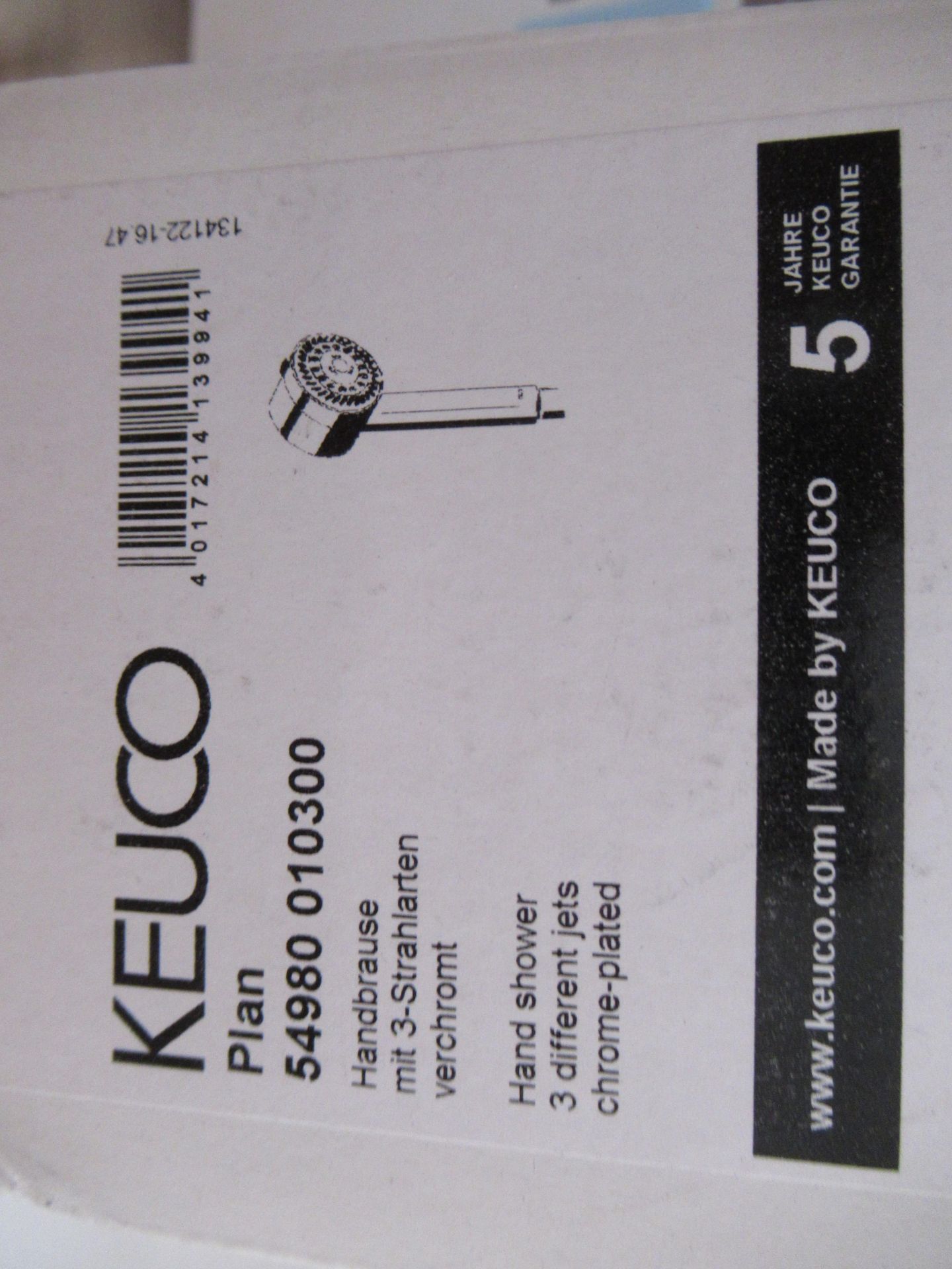2 x Keuco Plan Hand Shower, Chrome Plated, P/N 54980-010300 - Image 2 of 2