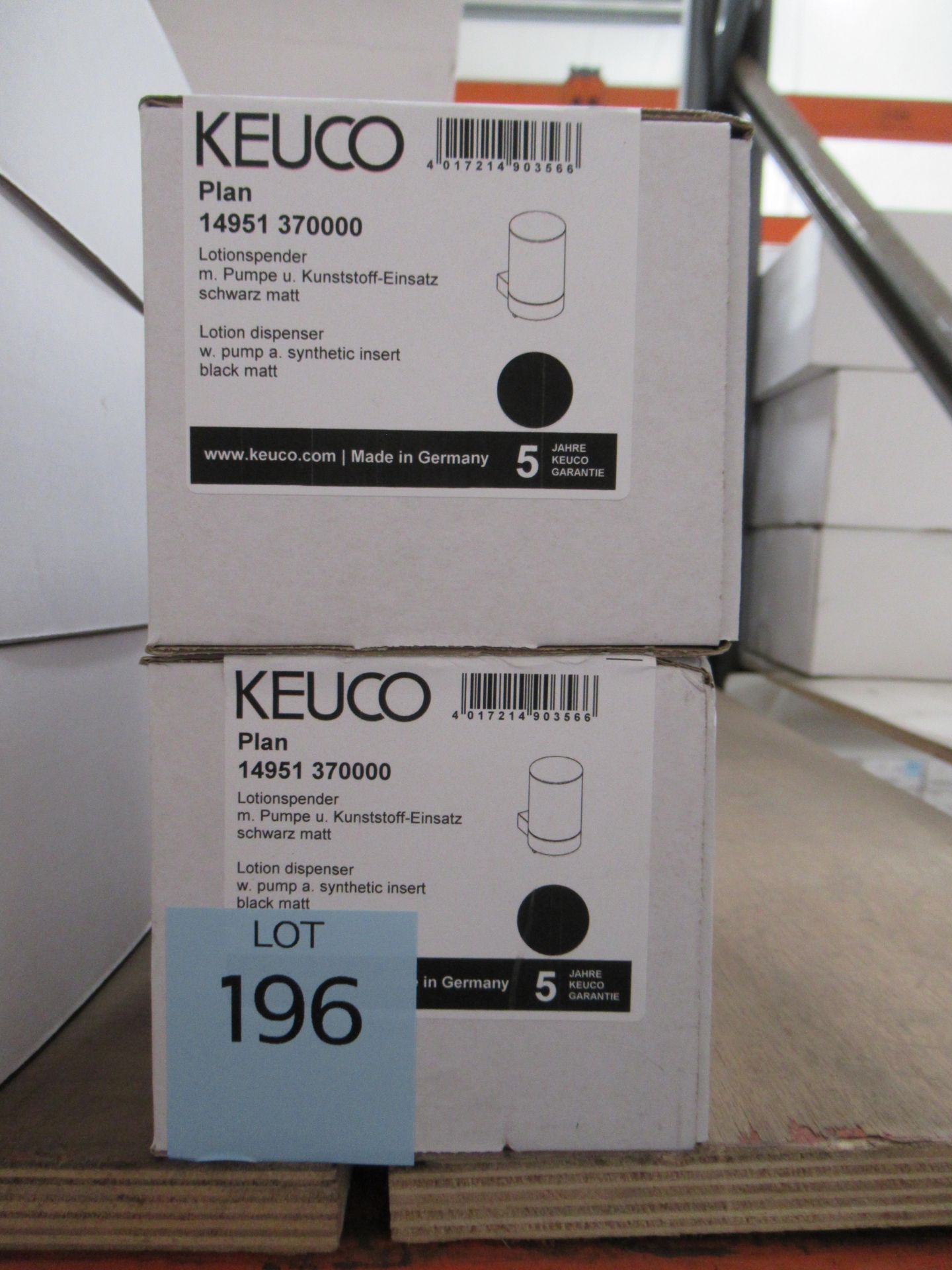 2 x Keuco Plan Lotion Dispenser, Black Matt, P/N 14951-370000 - Image 2 of 2