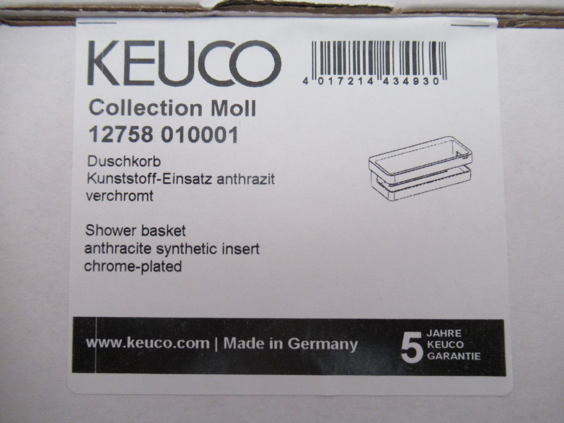 3 x Keuco Collection Moll Shower Basket Chrome Plated, P/N 12758 -010001