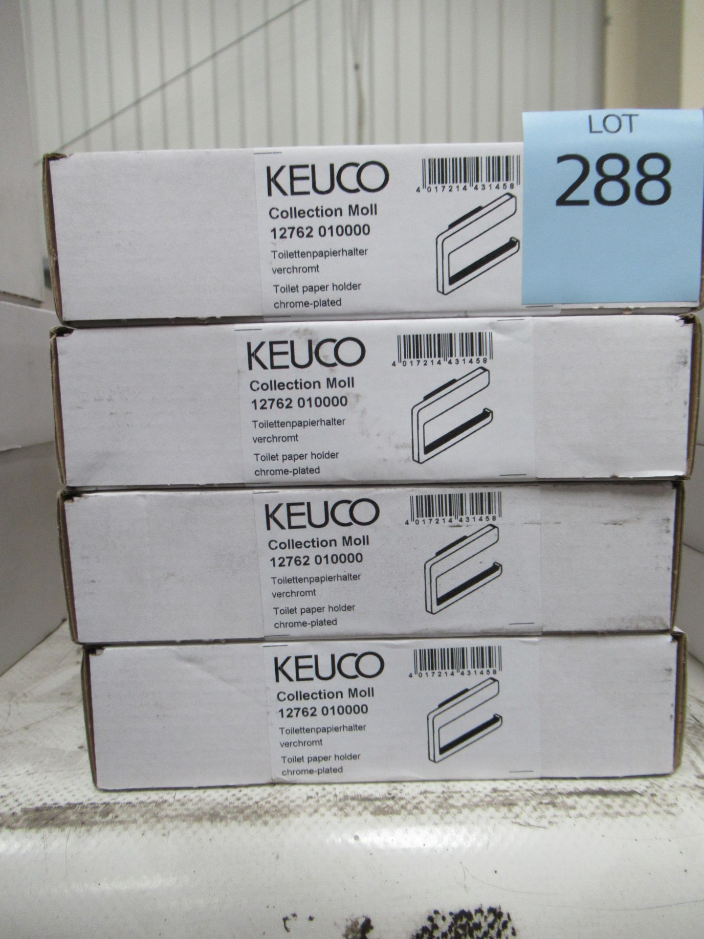4 x Keuco Collection Moll Toilet Paper Holders Chrome Plated, P/N 12762-010000
