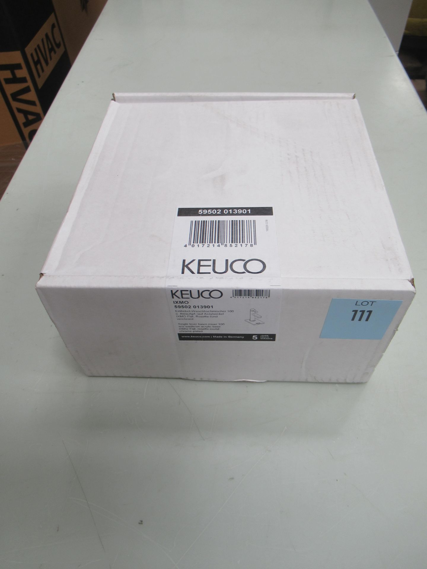A Keuco IXMO Single Lever Basin Mixer 100-Tap, Chrome Plated, P/N 59502-013901