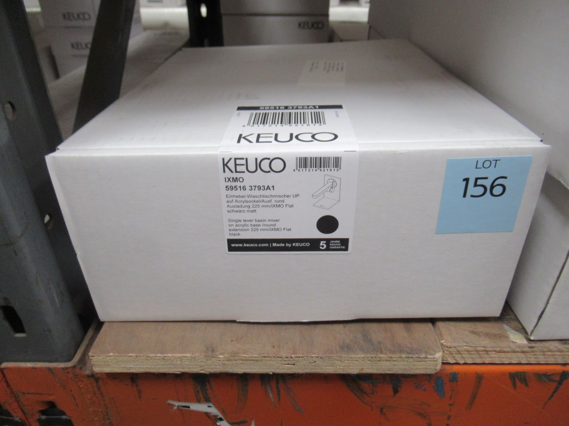 A Keuco IXMO Single Lever Basin Mixer Tap, Flat Black, P/N 59516-3793A1