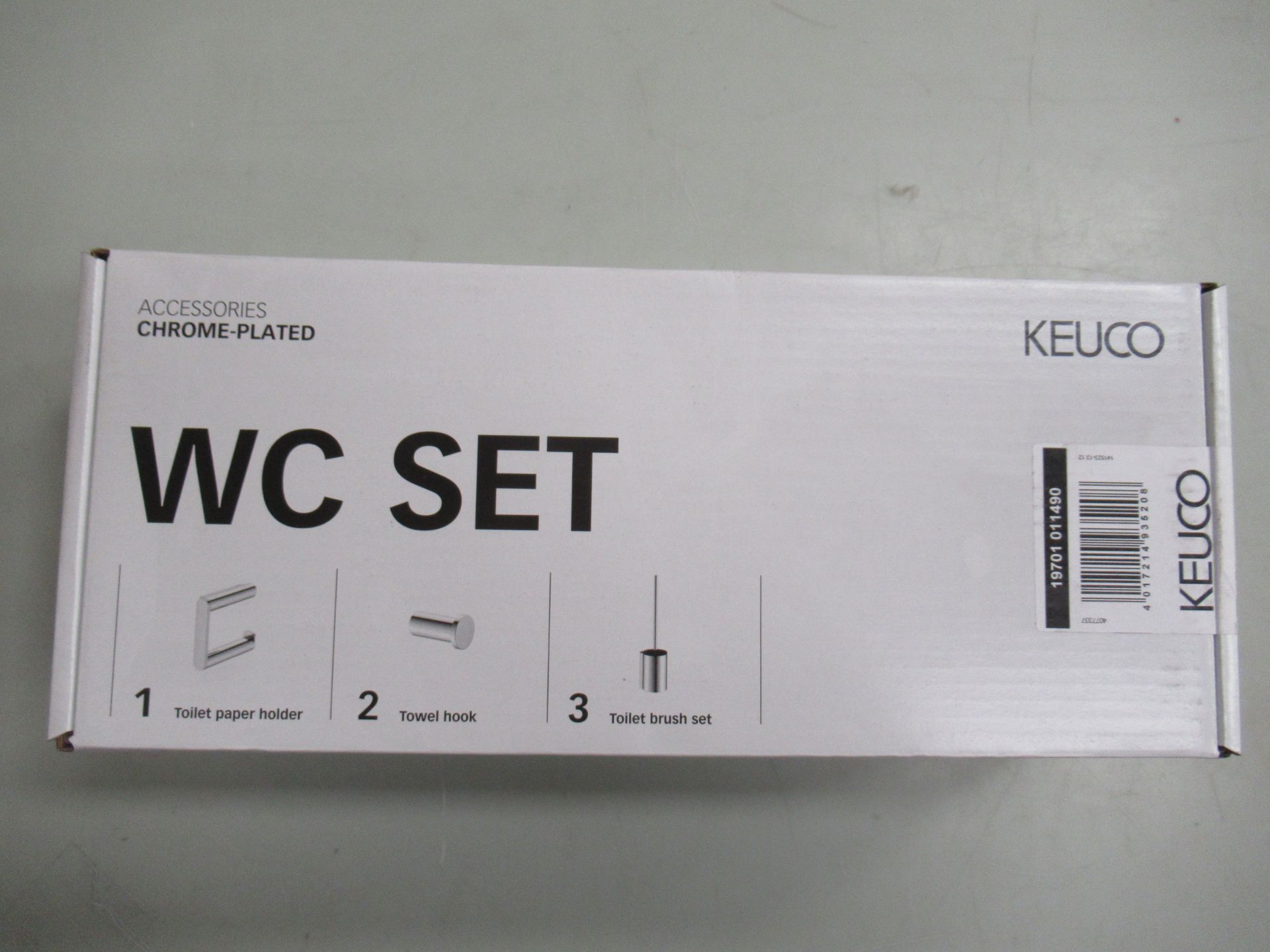 A Keuco W.C Set Chrome Plated, P/N 19701-011490