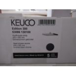A Keuco Edition 300 Shower Head Square Brushed Black Chrome, P/N 53086-130100
