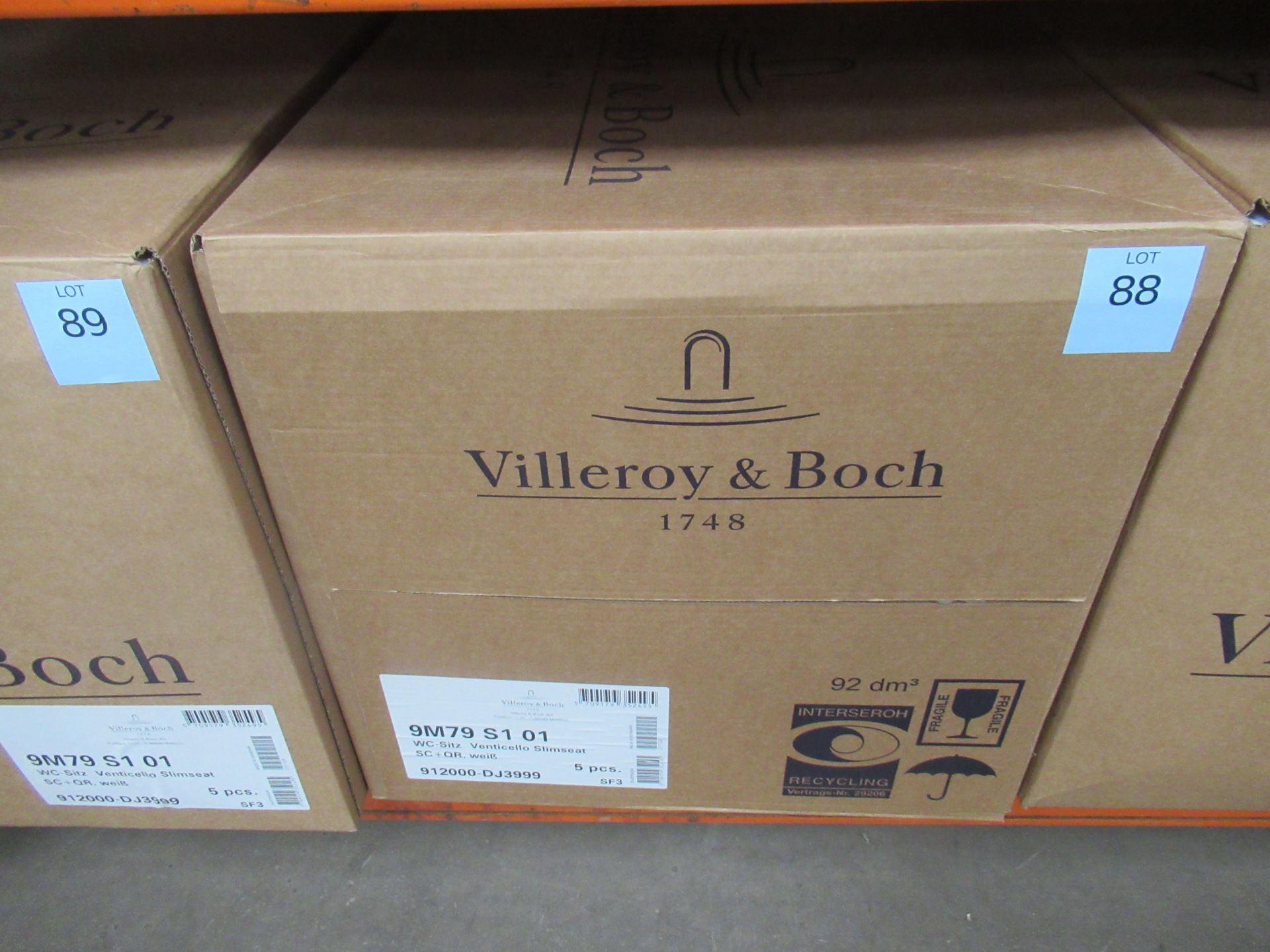 5 x Villeroy and Boch Toilet Seats, w.c-sitz venticello slimseat