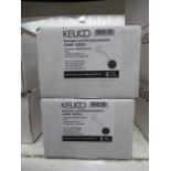 2 x Keuco Arm for Shower Head, Brushed Black Chrome, P/N 53088-130302