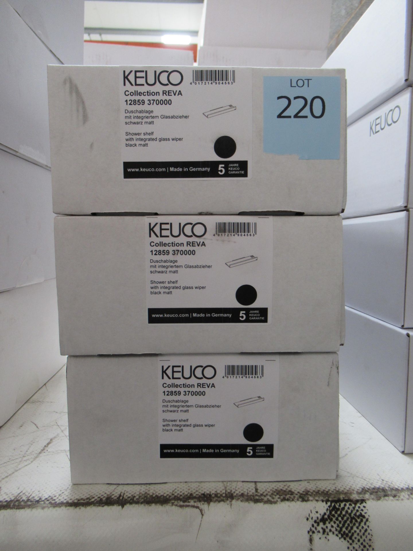 3 x Keuco Collection Reva Shower Shelf, Black Matt, P/N 12859-370000 - Image 2 of 2