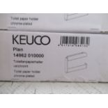 3 x Keuco Plan Toilet Paper Holders, Chrome Plated, P/N 14962-010000