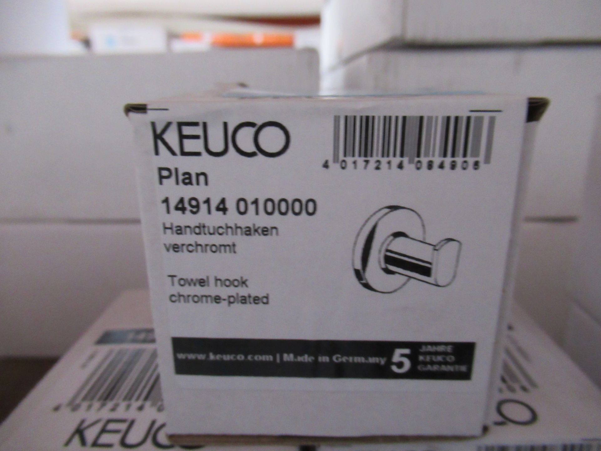 5 x Keuco Plan Towel Hook Chrome Plated, P/N 14914-010000 - Image 2 of 2