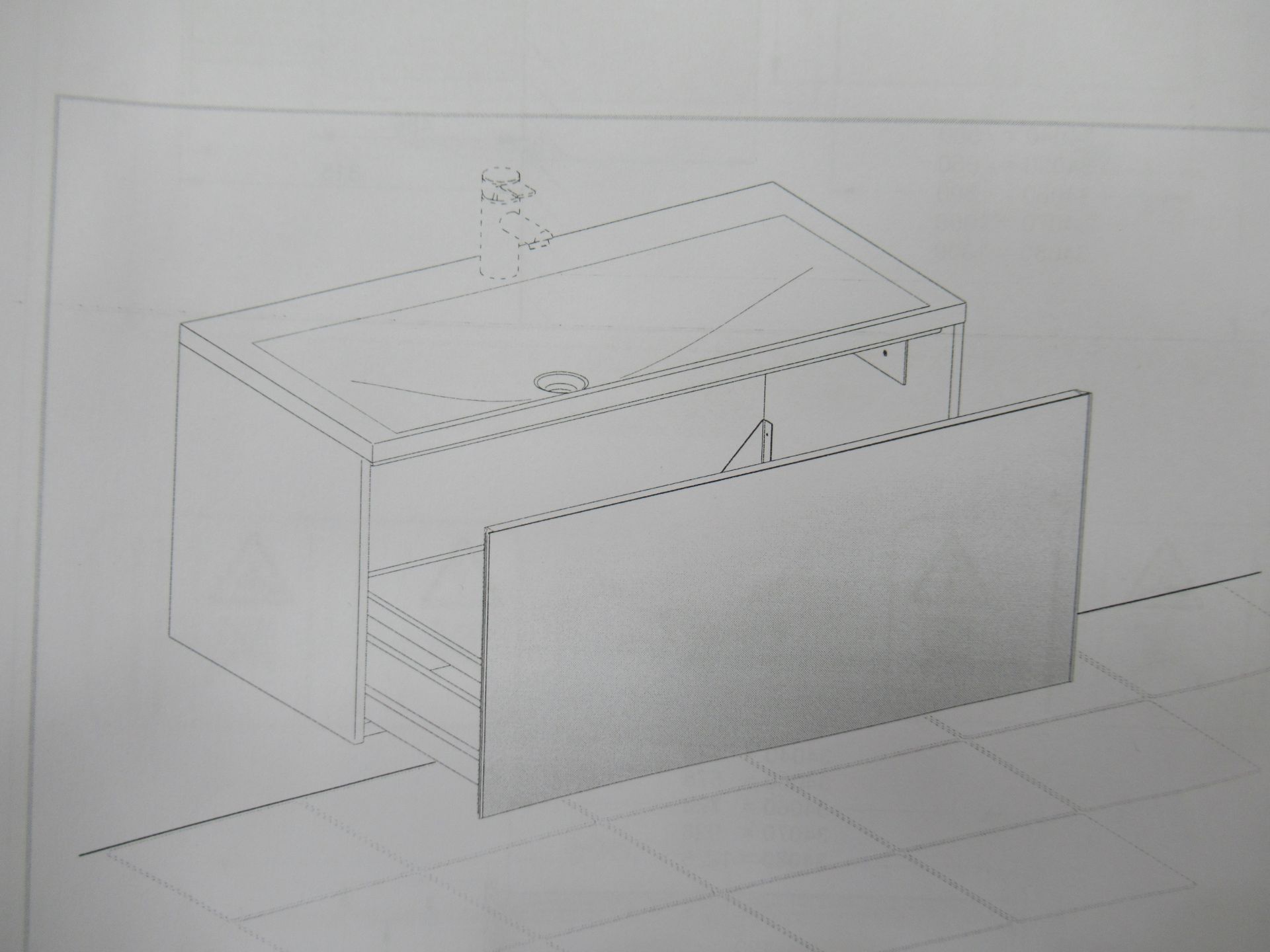 Keuco sink unit 2 drawer 450x996x487mm - Image 7 of 9