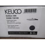 A Keuco Editon 300 Shower Head Square Brushed Black Chrome, P/N 53086-130100