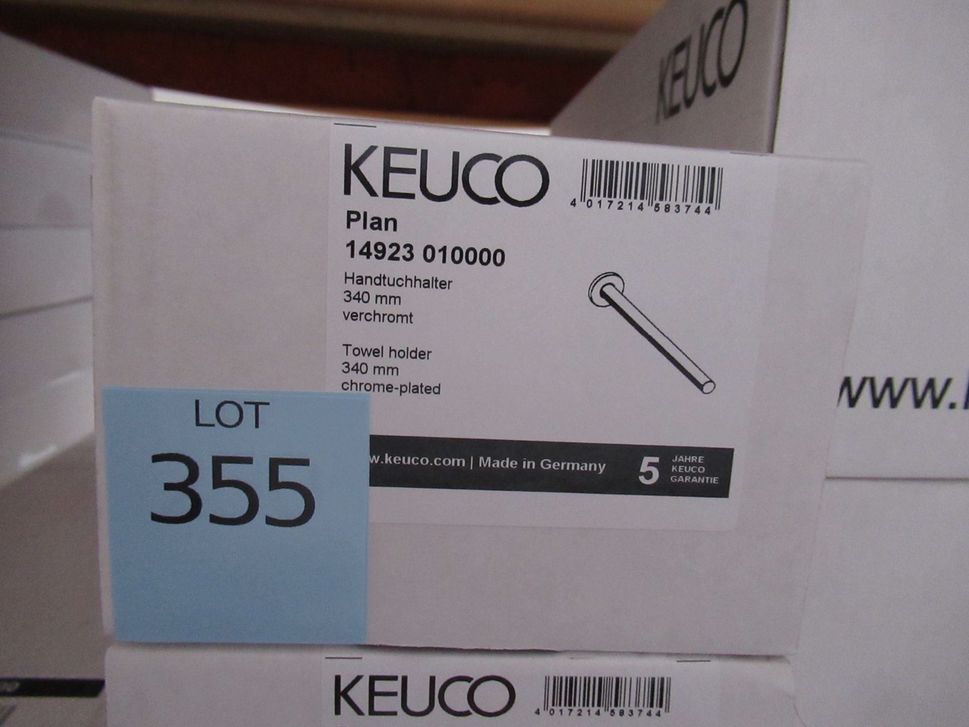 A Keuco Plan Towel Holder Chrome Plated, P/N 14923-010000