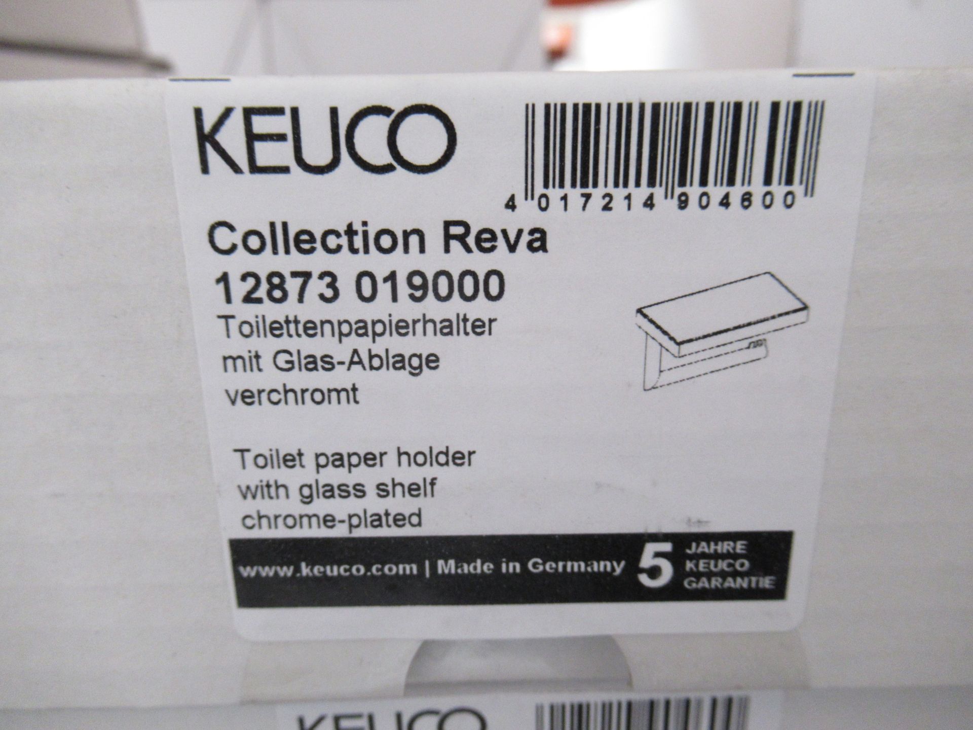 2 x Keuco Collection Reva Toilet Paper Holders, Chrome Plated, P/N 12873-019000 - Bild 2 aus 2