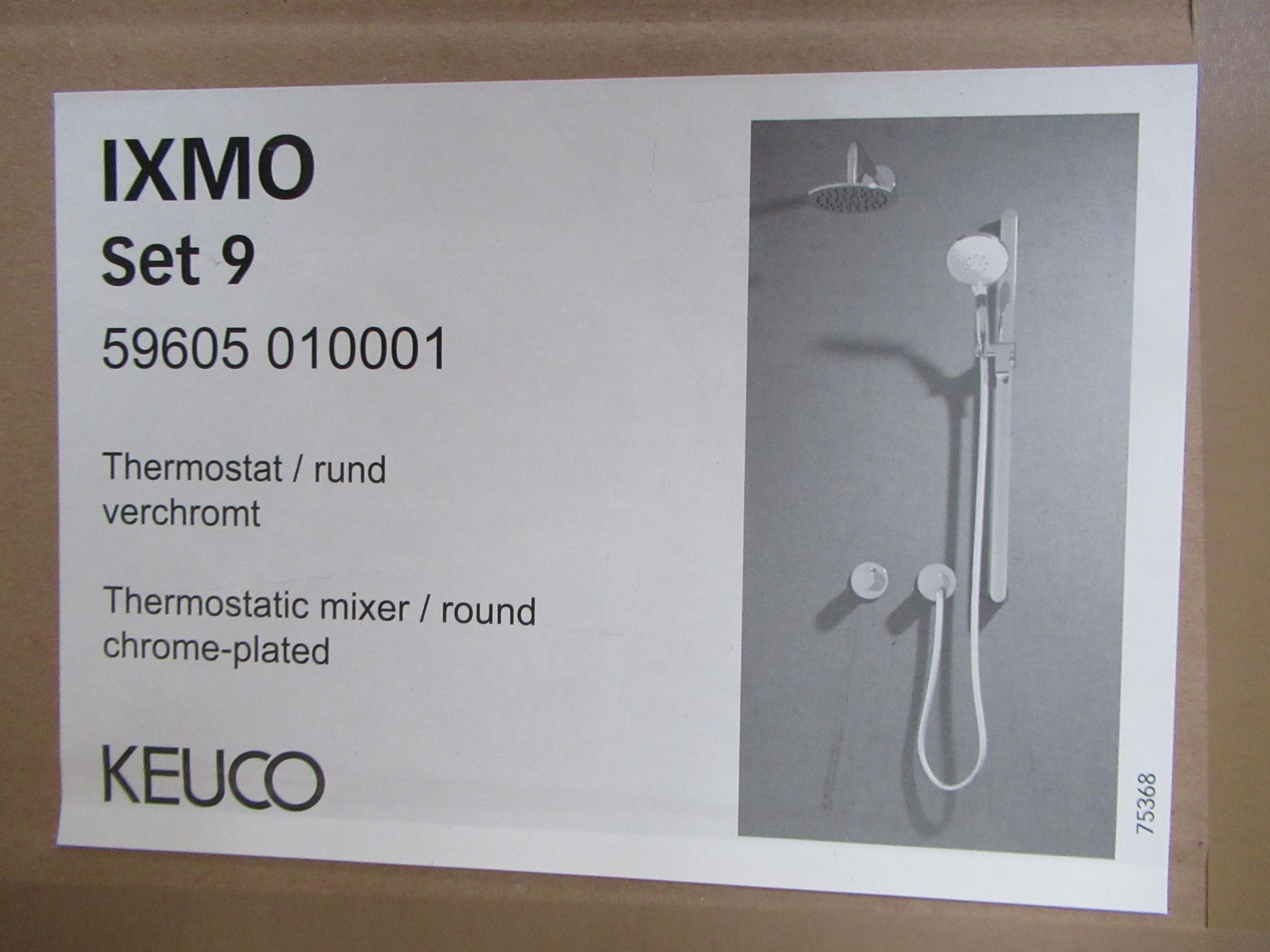 Keuco IXMO Shower Set 9. Thermostatic Mixer 2Ways with Round Rosettes (Chrome Plated) - Image 3 of 3