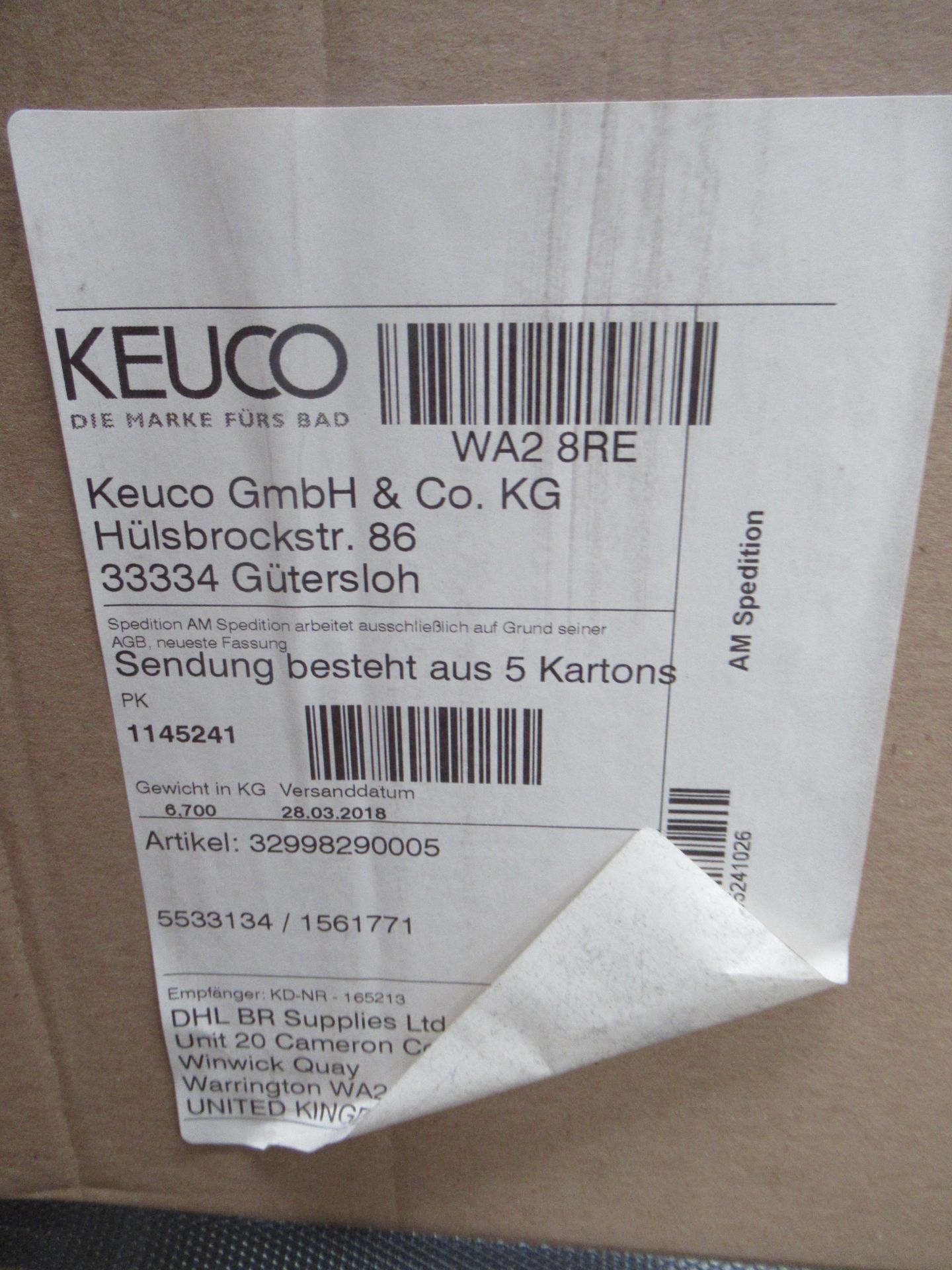 Keuco Plan 47 ¼" Base Support for Vanity Unit 32982 - Image 4 of 4