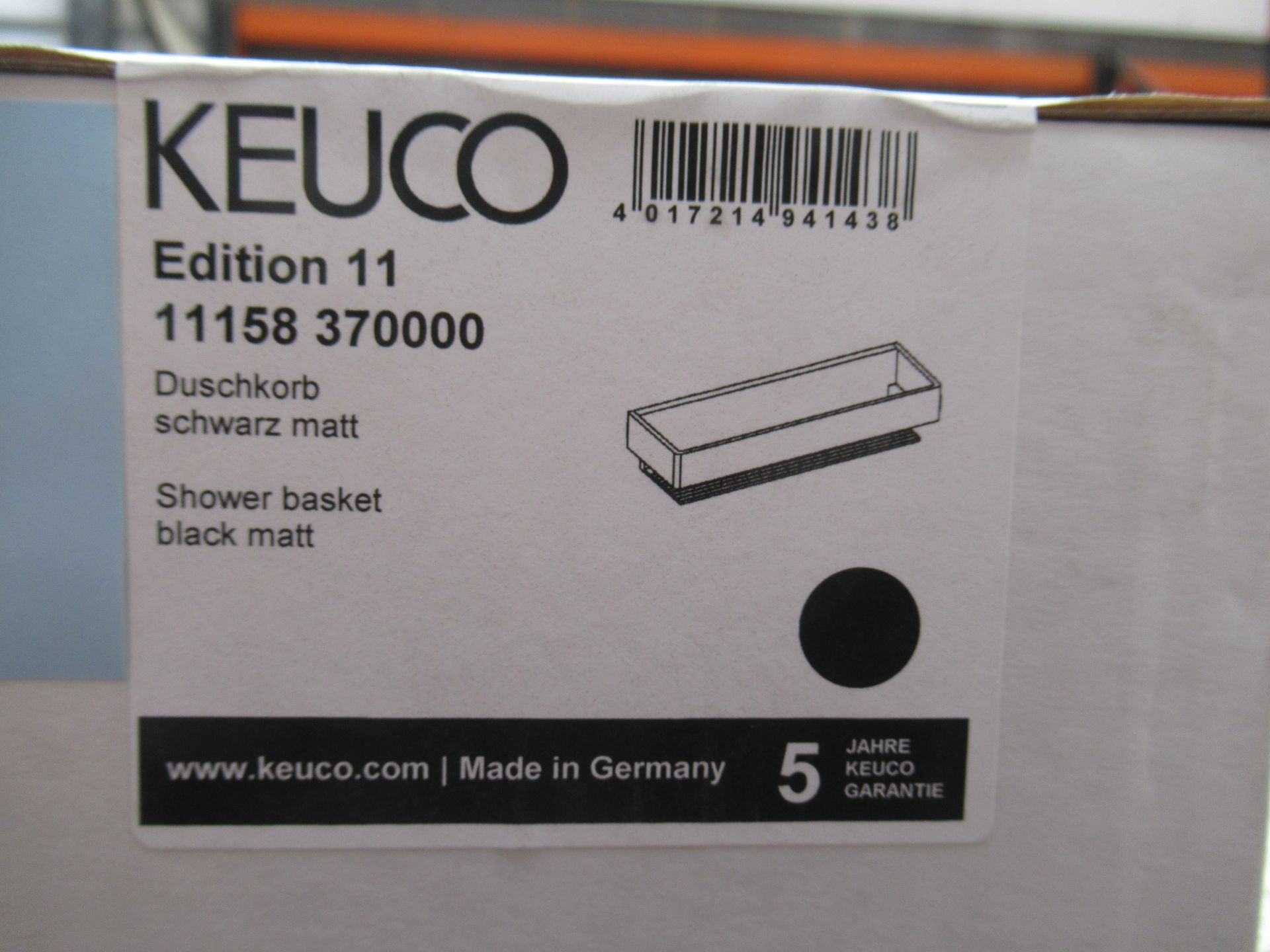 2 x Various Keuco Edition II Shower Baskets (1 x Silver, 1 x Black Matt) - Bild 3 aus 3