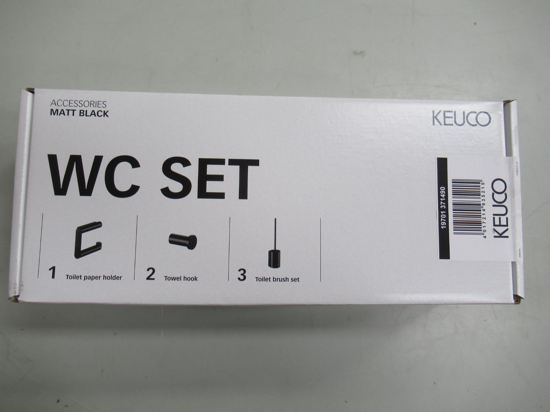 3 x Keuco W.C Set Black Matt, P/N 19701-371490