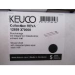 3 x Keuco Collection Reva Shower Shelf, Black Matt, P/N 12859-370000
