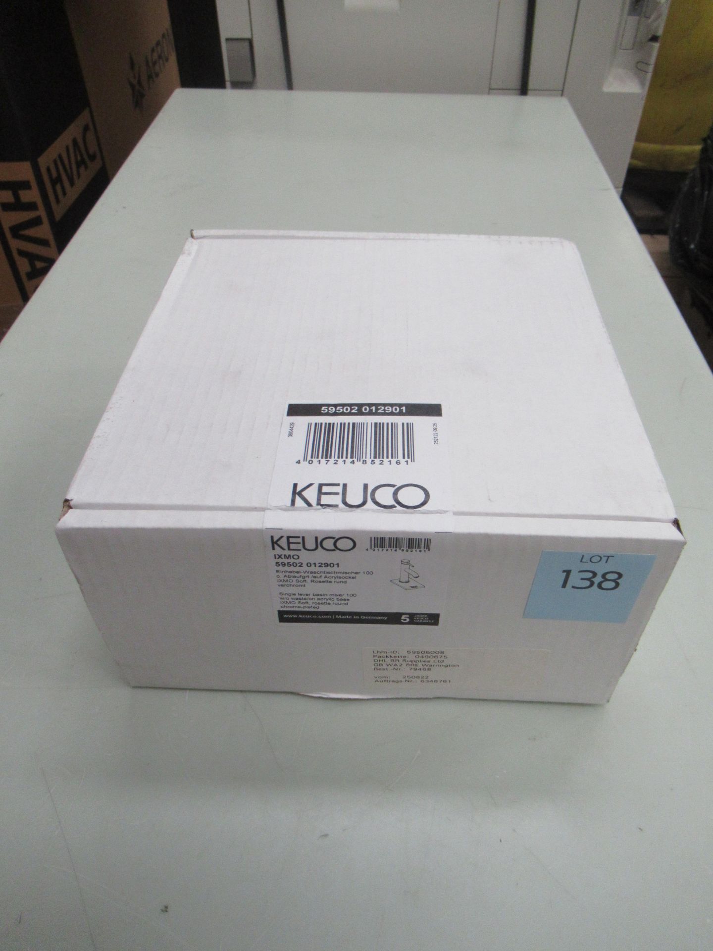 A Keuco IXMO Single Lever Basin Mixer 100-Tap, Chrome Plated, P/N 59502-012901