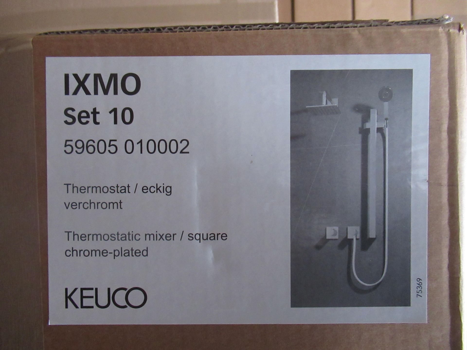 Keuco IXMO Shower Set 10. Thermostatic Mixer 2Ways with Square Rosettes (Chrome Plated) - Image 3 of 3